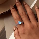 Silberring, abstrakt, Größe 7