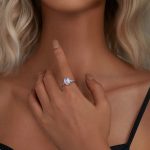 Silberring, abstrakt, Größe 7