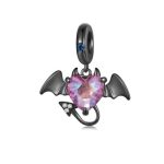 Silberanhänger, geflügelter Teufel