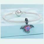 Silberanhänger, geflügelter Teufel