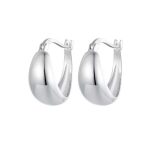 Ezüst fülbevaló, minimalista