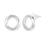 Silberne Ohrringe, abstrakt