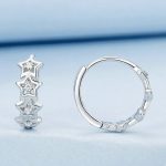 Silberohrringe, Stern