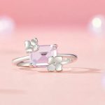 Silberring, quadratisch, Größe 7