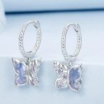 Silberohrringe, Schmetterling