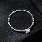 Silberring mit Moissanit, Größe 7