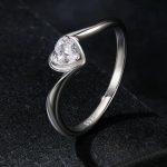 Silberring, herzförmig, Größe 7