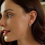 Silberohrringe mit Rautenmuster