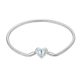 Silberarmband mit Mondstein, 19 cm