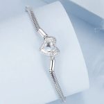 Silberarmband mit Mondstein, 17 cm