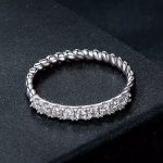 Ezüst gyűrű fonott mintával, 6-os méret