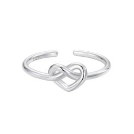 Ezüst gyűrű szívvel, nyitott