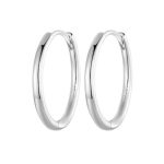 Ezüst karika-fülbevaló, L