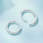 Ezüst karika-fülbevaló S