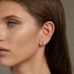 Ezüst karika-fülbevaló S