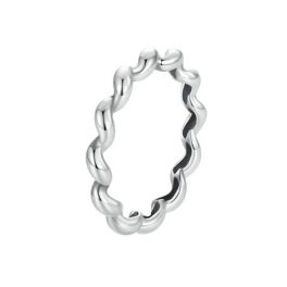 Ezüst gyűrű, csavart, 8