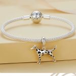 Ezüst charm, dalmata 