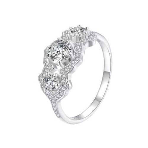 Ezüst gyűrű cirkóniumkristállyal, 6-os méret