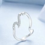 Ezüst gyűrű, hullám, 8