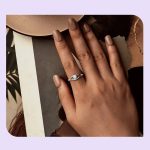 Ezüst gyűrű kék szívvel, állítható méret