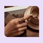 Ezüst gyűrű kék szívvel, állítható méret