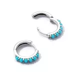 Ezüst fülbevaló gyöngyökkel