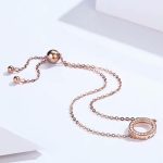 Ezüst karkötő, vintage stílus, aranyszínű