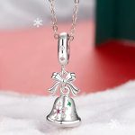 Ezüst charm, karácsonyi csengő