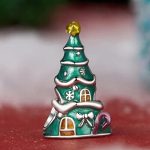 Ezüst charm, karácsonyfa
