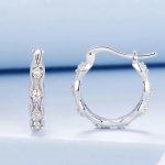 Ezüst női karikafülbevaló