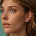 Ezüst női karikafülbevaló