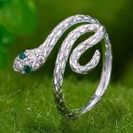 Ezüst gyűrű, kígyóm állítható méret