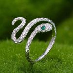 Ezüst gyűrű, kígyóm állítható méret