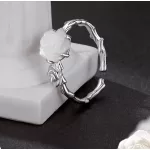 Ezüst gyűrű rózsával, állítható méret