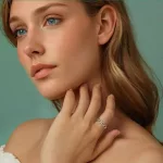 Ezüst női gyűrű, virágos, 7