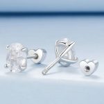 Ezüst női fülbevaló, hópehely