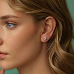 Ezüst női fülbevaló, hópehely