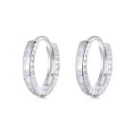 Ezüst fülbevaló, csillagos