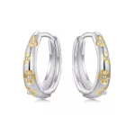 Ezüst fülbevaló, négylevelű lóhere 