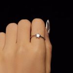 Ezüst gyűrű kristálycsillaggal, 7-es méret