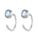 Ezüst fülbevaló, spinell