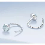 Ezüst fülbevaló, spinell