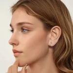 Ezüst fülbevaló, spinell