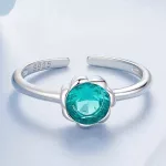 Ezüst gyűrű, állítható, türkiz