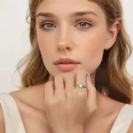 Ezüst gyűrű, állítható, türkiz