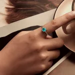 Ezüst gyűrű, állítható, türkiz