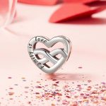 Ezüst charm, szív
