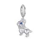 Ezüst charm, bulldog