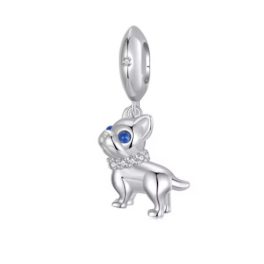 Ezüst charm, bulldog