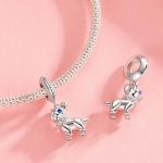 Ezüst charm, bulldog